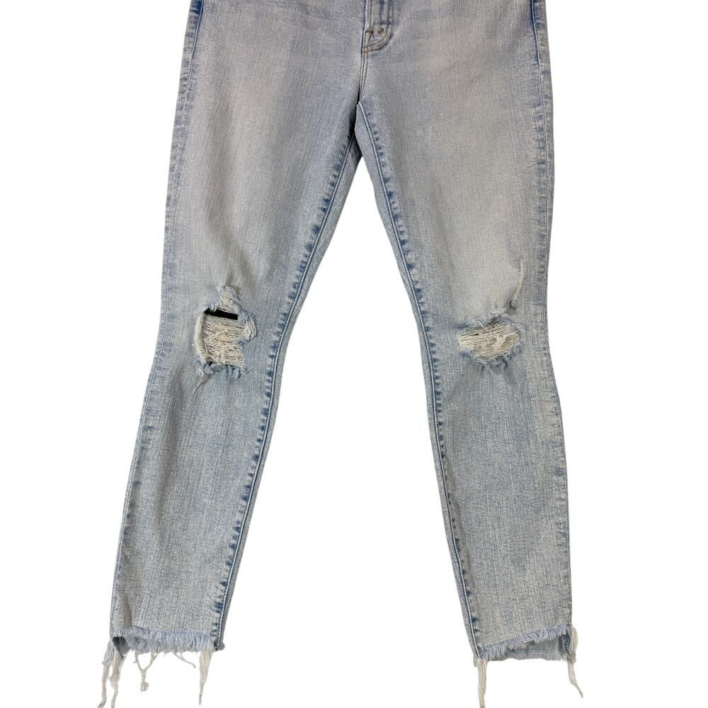 MOTHER The Stunner Zip Ankle Step Fray Jeans Rolling In The Bushes Size 31 - Picture 5 of 12